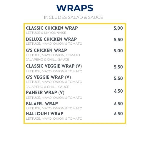 Menu Goodmayes Fish & Chips Ilford Essex